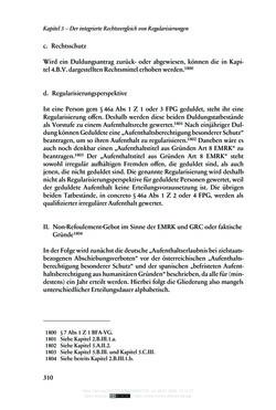 Image of the Page - 310 - in Regularisierungen irregulär aufhältiger Migrantinnen und Migranten - Deutschland, Österreich und Spanien im Rechtsvergleich