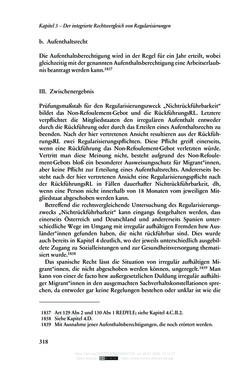 Image of the Page - 318 - in Regularisierungen irregulär aufhältiger Migrantinnen und Migranten - Deutschland, Österreich und Spanien im Rechtsvergleich