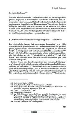 Bild der Seite - 323 - in Regularisierungen irregulär aufhältiger Migrantinnen und Migranten - Deutschland, Österreich und Spanien im Rechtsvergleich