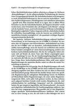 Image of the Page - 352 - in Regularisierungen irregulär aufhältiger Migrantinnen und Migranten - Deutschland, Österreich und Spanien im Rechtsvergleich