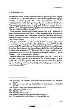 Image of the Page - 359 - in Regularisierungen irregulär aufhältiger Migrantinnen und Migranten - Deutschland, Österreich und Spanien im Rechtsvergleich