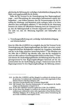 Image of the Page - 367 - in Regularisierungen irregulär aufhältiger Migrantinnen und Migranten - Deutschland, Österreich und Spanien im Rechtsvergleich