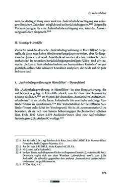 Image of the Page - 375 - in Regularisierungen irregulär aufhältiger Migrantinnen und Migranten - Deutschland, Österreich und Spanien im Rechtsvergleich