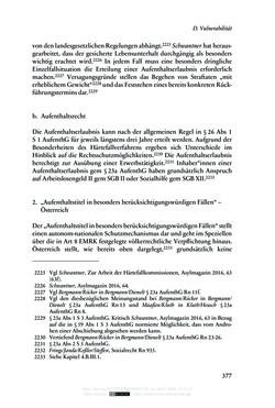 Image of the Page - 377 - in Regularisierungen irregulär aufhältiger Migrantinnen und Migranten - Deutschland, Österreich und Spanien im Rechtsvergleich