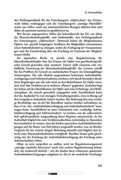 Image of the Page - 383 - in Regularisierungen irregulär aufhältiger Migrantinnen und Migranten - Deutschland, Österreich und Spanien im Rechtsvergleich