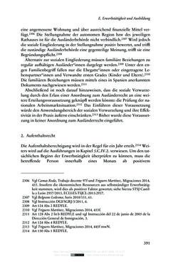 Image of the Page - 391 - in Regularisierungen irregulär aufhältiger Migrantinnen und Migranten - Deutschland, Österreich und Spanien im Rechtsvergleich