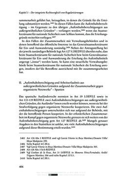 Bild der Seite - 406 - in Regularisierungen irregulär aufhältiger Migrantinnen und Migranten - Deutschland, Österreich und Spanien im Rechtsvergleich