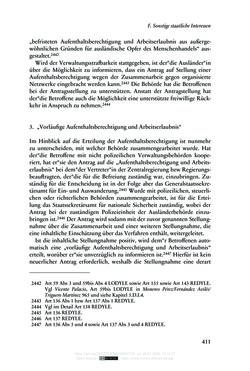 Bild der Seite - 411 - in Regularisierungen irregulär aufhältiger Migrantinnen und Migranten - Deutschland, Österreich und Spanien im Rechtsvergleich