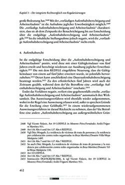 Bild der Seite - 412 - in Regularisierungen irregulär aufhältiger Migrantinnen und Migranten - Deutschland, Österreich und Spanien im Rechtsvergleich