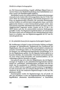 Image of the Page - 440 - in Regularisierungen irregulär aufhältiger Migrantinnen und Migranten - Deutschland, Österreich und Spanien im Rechtsvergleich
