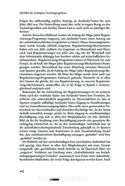 Image of the Page - 442 - in Regularisierungen irregulär aufhältiger Migrantinnen und Migranten - Deutschland, Österreich und Spanien im Rechtsvergleich