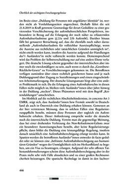 Image of the Page - 446 - in Regularisierungen irregulär aufhältiger Migrantinnen und Migranten - Deutschland, Österreich und Spanien im Rechtsvergleich