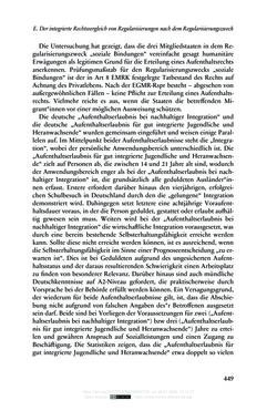 Image of the Page - 449 - in Regularisierungen irregulär aufhältiger Migrantinnen und Migranten - Deutschland, Österreich und Spanien im Rechtsvergleich