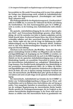 Bild der Seite - 451 - in Regularisierungen irregulär aufhältiger Migrantinnen und Migranten - Deutschland, Österreich und Spanien im Rechtsvergleich