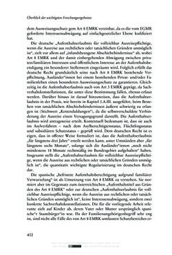 Image of the Page - 452 - in Regularisierungen irregulär aufhältiger Migrantinnen und Migranten - Deutschland, Österreich und Spanien im Rechtsvergleich