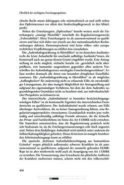 Image of the Page - 456 - in Regularisierungen irregulär aufhältiger Migrantinnen und Migranten - Deutschland, Österreich und Spanien im Rechtsvergleich