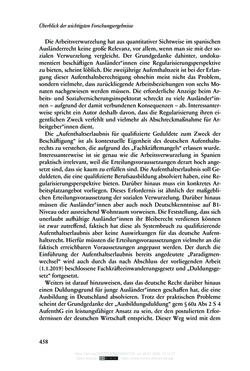 Bild der Seite - 458 - in Regularisierungen irregulär aufhältiger Migrantinnen und Migranten - Deutschland, Österreich und Spanien im Rechtsvergleich