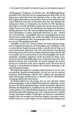 Bild der Seite - 459 - in Regularisierungen irregulär aufhältiger Migrantinnen und Migranten - Deutschland, Österreich und Spanien im Rechtsvergleich