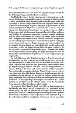 Bild der Seite - 461 - in Regularisierungen irregulär aufhältiger Migrantinnen und Migranten - Deutschland, Österreich und Spanien im Rechtsvergleich