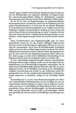 Bild der Seite - 463 - in Regularisierungen irregulär aufhältiger Migrantinnen und Migranten - Deutschland, Österreich und Spanien im Rechtsvergleich
