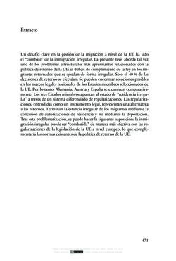 Bild der Seite - 471 - in Regularisierungen irregulär aufhältiger Migrantinnen und Migranten - Deutschland, Österreich und Spanien im Rechtsvergleich