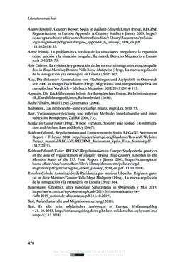 Bild der Seite - 478 - in Regularisierungen irregulär aufhältiger Migrantinnen und Migranten - Deutschland, Österreich und Spanien im Rechtsvergleich