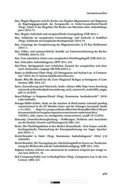Bild der Seite - 479 - in Regularisierungen irregulär aufhältiger Migrantinnen und Migranten - Deutschland, Österreich und Spanien im Rechtsvergleich