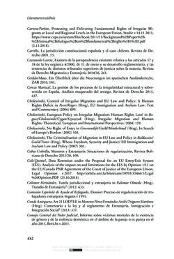 Image of the Page - 482 - in Regularisierungen irregulär aufhältiger Migrantinnen und Migranten - Deutschland, Österreich und Spanien im Rechtsvergleich