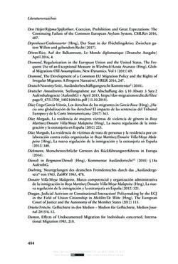 Bild der Seite - 484 - in Regularisierungen irregulär aufhältiger Migrantinnen und Migranten - Deutschland, Österreich und Spanien im Rechtsvergleich