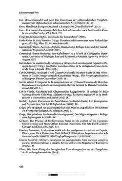 Image of the Page - 488 - in Regularisierungen irregulär aufhältiger Migrantinnen und Migranten - Deutschland, Österreich und Spanien im Rechtsvergleich