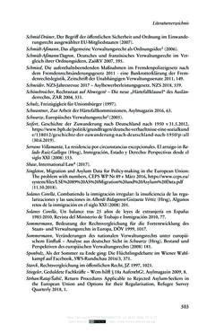 Image of the Page - 503 - in Regularisierungen irregulär aufhältiger Migrantinnen und Migranten - Deutschland, Österreich und Spanien im Rechtsvergleich
