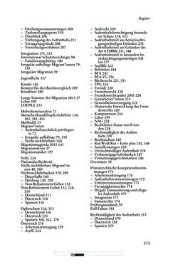 Image of the Page - 511 - in Regularisierungen irregulär aufhältiger Migrantinnen und Migranten - Deutschland, Österreich und Spanien im Rechtsvergleich