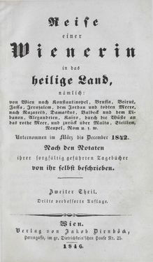 Bild der Seite - (000151) - in Reise einer Wienerin in das heilige Land