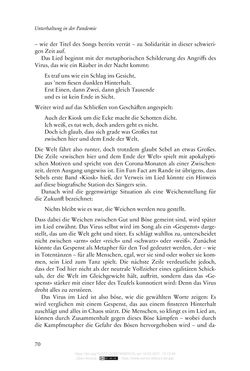 Image of the Page - 70 - in Religion, Medien und die Corona-Pandemie - Paradoxien einer Krise