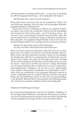 Image of the Page - 73 - in Religion, Medien und die Corona-Pandemie - Paradoxien einer Krise