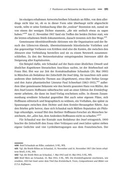 Image of the Page - 191 - in Richard Schaukal in Netzwerken und Feldern der literarischen Moderne
