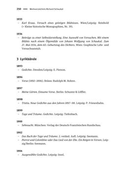 Image of the Page - 250 - in Richard Schaukal in Netzwerken und Feldern der literarischen Moderne