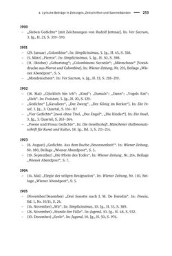 Image of the Page - 253 - in Richard Schaukal in Netzwerken und Feldern der literarischen Moderne