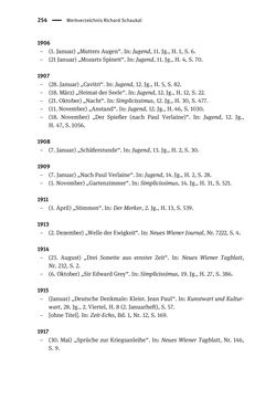 Image of the Page - 254 - in Richard Schaukal in Netzwerken und Feldern der literarischen Moderne