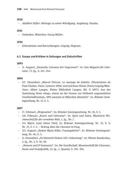 Image of the Page - 258 - in Richard Schaukal in Netzwerken und Feldern der literarischen Moderne