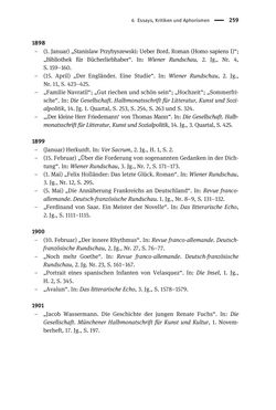 Image of the Page - 259 - in Richard Schaukal in Netzwerken und Feldern der literarischen Moderne