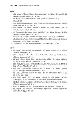 Image of the Page - 260 - in Richard Schaukal in Netzwerken und Feldern der literarischen Moderne