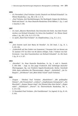 Image of the Page - 273 - in Richard Schaukal in Netzwerken und Feldern der literarischen Moderne