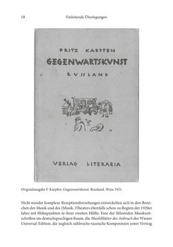 Bild der Seite - 18 - in Der lange Schatten des ›Roten Oktober‹ - Zur Relevanz und Rezeption sowjet-russischer Kunst, Kultur und Literatur in Österreich 1918–1938