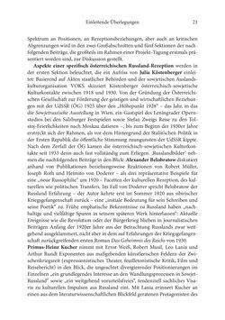 Bild der Seite - 21 - in Der lange Schatten des ›Roten Oktober‹ - Zur Relevanz und Rezeption sowjet-russischer Kunst, Kultur und Literatur in Österreich 1918–1938