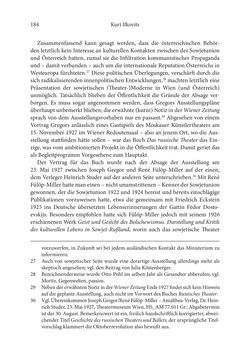 Bild der Seite - 184 - in Der lange Schatten des ›Roten Oktober‹ - Zur Relevanz und Rezeption sowjet-russischer Kunst, Kultur und Literatur in Österreich 1918–1938