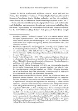 Bild der Seite - 265 - in Der lange Schatten des ›Roten Oktober‹ - Zur Relevanz und Rezeption sowjet-russischer Kunst, Kultur und Literatur in Österreich 1918–1938