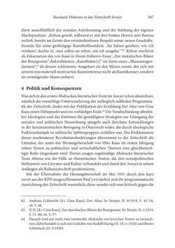 Bild der Seite - 367 - in Der lange Schatten des ›Roten Oktober‹ - Zur Relevanz und Rezeption sowjet-russischer Kunst, Kultur und Literatur in Österreich 1918–1938