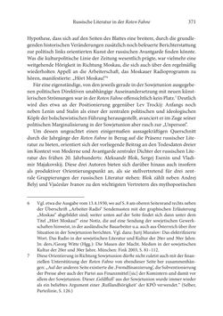 Bild der Seite - 371 - in Der lange Schatten des ›Roten Oktober‹ - Zur Relevanz und Rezeption sowjet-russischer Kunst, Kultur und Literatur in Österreich 1918–1938