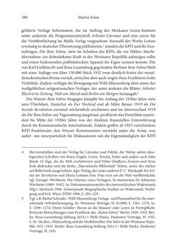 Bild der Seite - 388 - in Der lange Schatten des ›Roten Oktober‹ - Zur Relevanz und Rezeption sowjet-russischer Kunst, Kultur und Literatur in Österreich 1918–1938